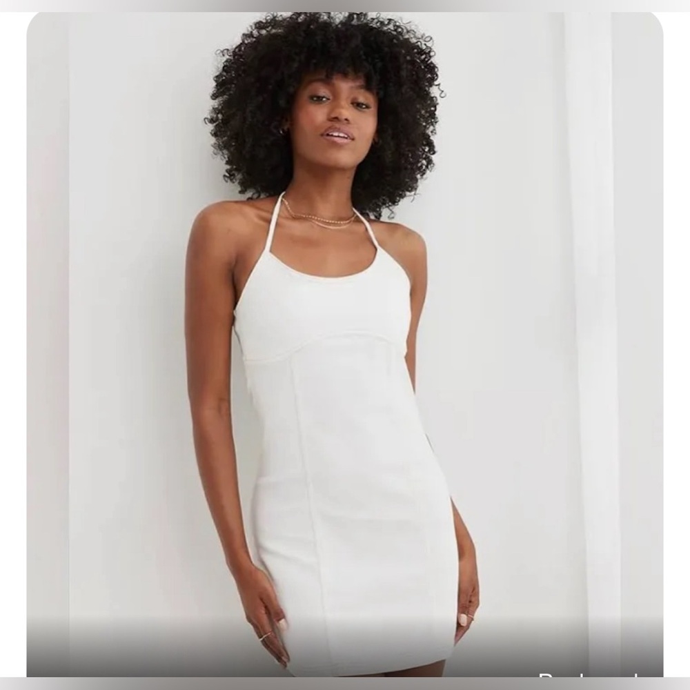 Aerie white denim dress. New with Tags. - Picture 4 of 4